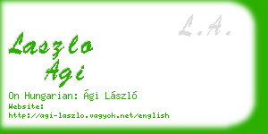 laszlo agi business card